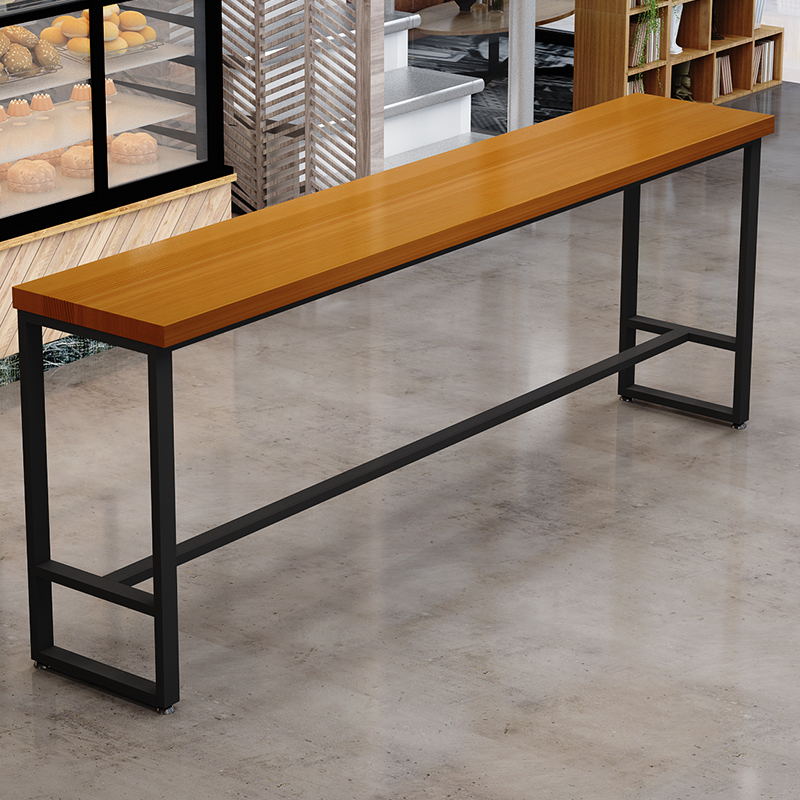 寻木匠酒吧桌椅吧台桌椅组合长条铁艺咖啡店家用靠墙高脚阳台实木吧台