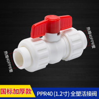 铭通远洋 PPR加厚双活节全塑球阀40（10个）