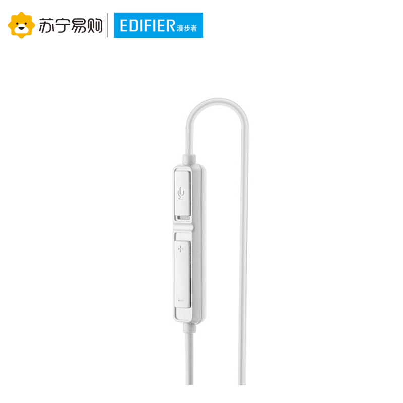 Edifier/漫步者 K210台式电脑3.5mm插孔有线耳机入耳式吃鸡游戏耳麦带话筒带麦 白色
