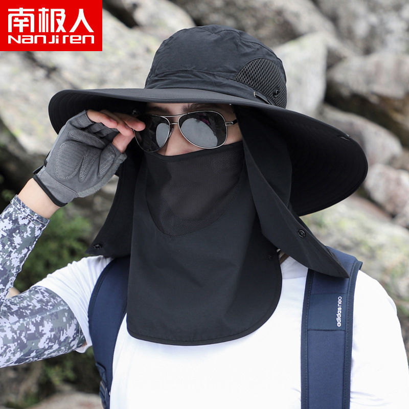 帽子男士钓鱼帽夏季渔夫帽户外登山太阳帽遮阳帽高清大图