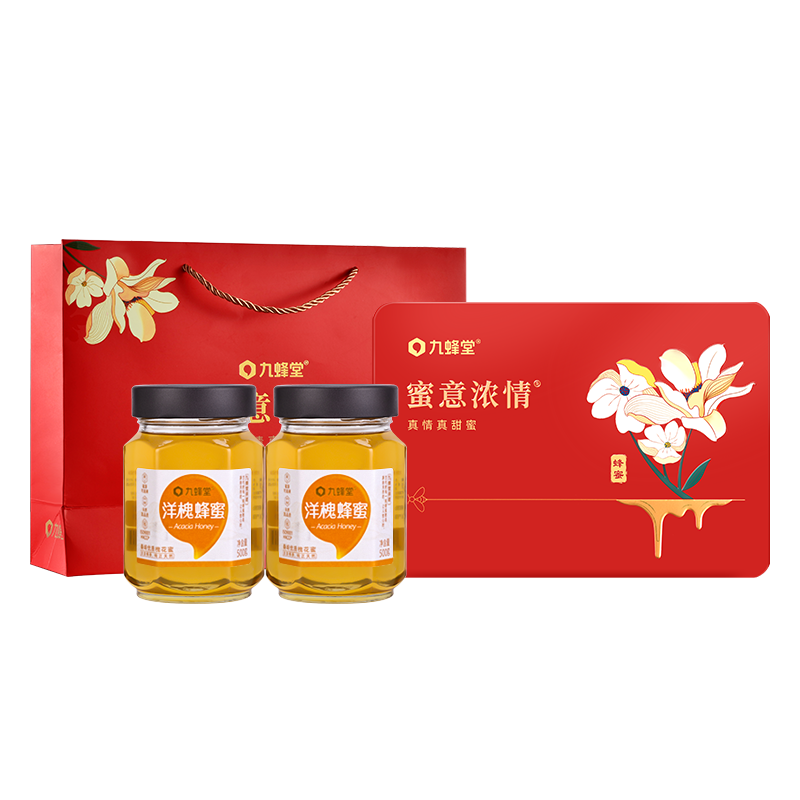 九蜂堂(Joyfond) 洋槐蜂蜜500g*2 天然0添加好营养 / 盒