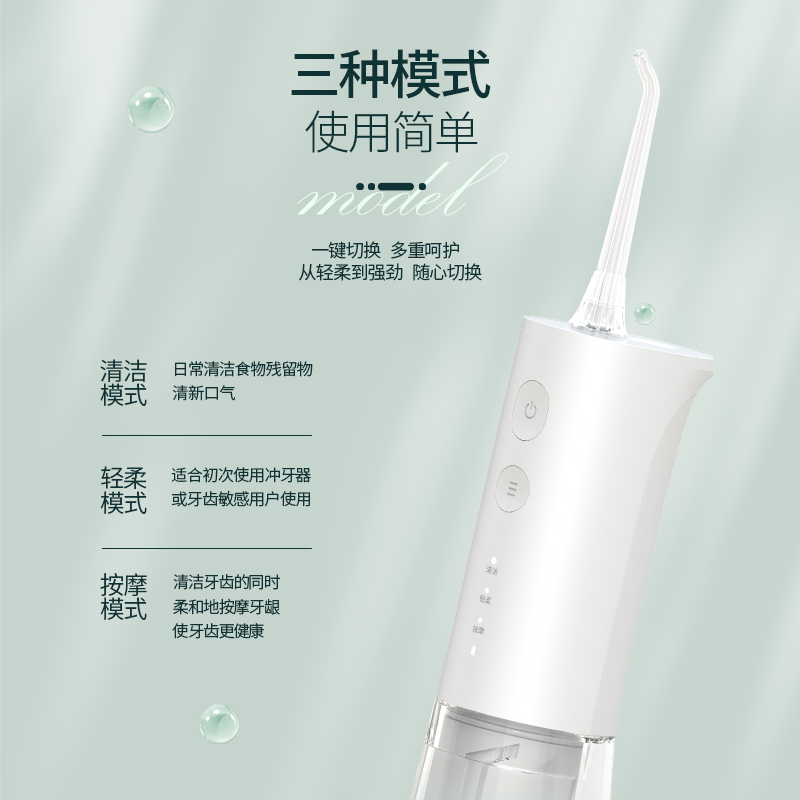 博皓冲牙器 水牙线 家用便携式洗牙器洁牙器口腔清洁神器 USB新版 5030象牙白