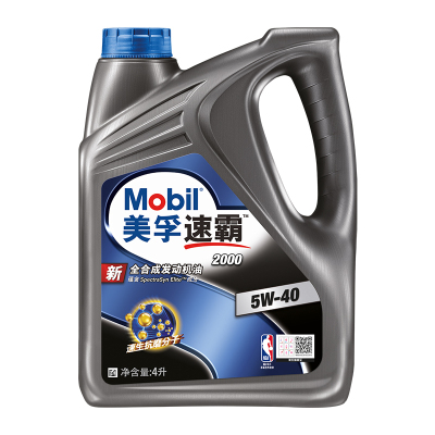 Mobil美孚速霸2000 合成机油 5W-40 SN级 4L新