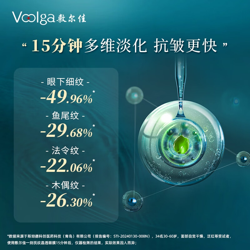 敷尔佳一刻抚纹晶透眼膜5袋8ml深层滋养敏感肌适用持久保湿高清大图