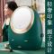 化妆品收纳盒带镜子桌面收纳架防灰尘化妆盒大容量护肤品收纳盒 蛋款[白色镜面款]