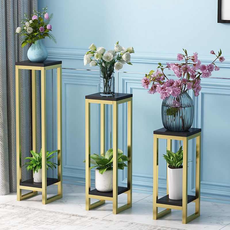 玺晴 花架子多层家用室内阳台置物架铁艺客厅省空间装饰花盆落地式