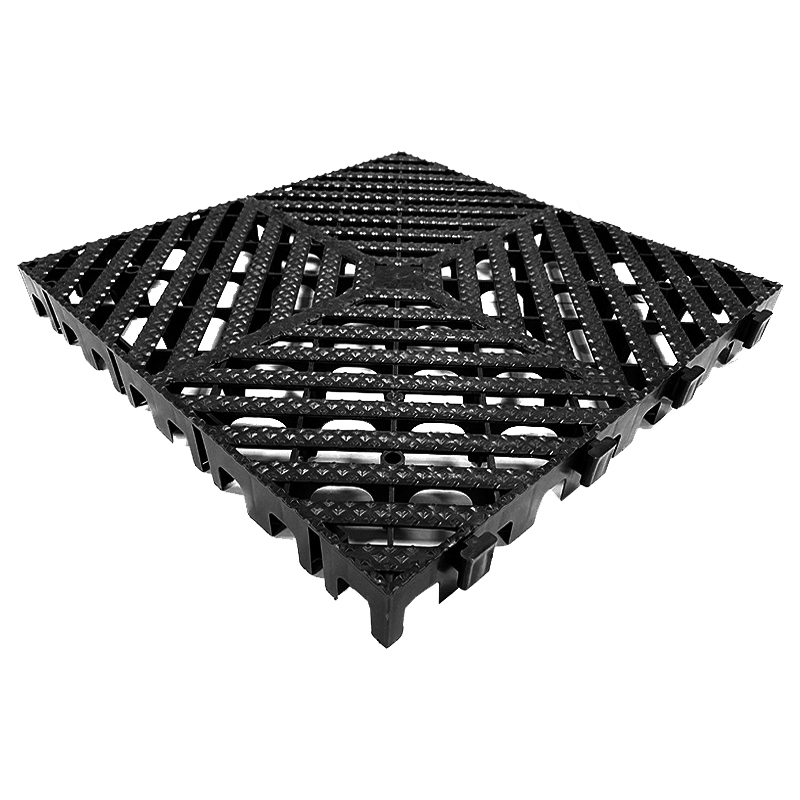 臻远 ZY3121318地格栅塑料拼接地板垫网格垫板 黑色高清大图