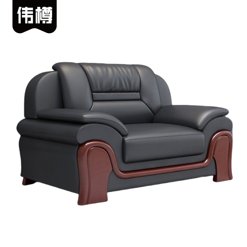 伟樽办公沙发单人位123*85*92cm张高清大图