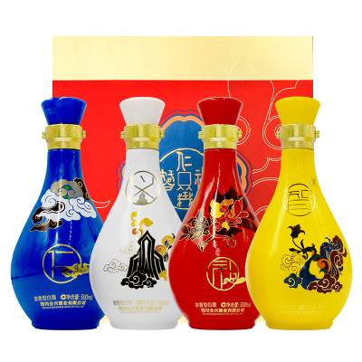 全兴仁义礼智52度500ml*4礼盒装浓香型纯粮酿造白酒