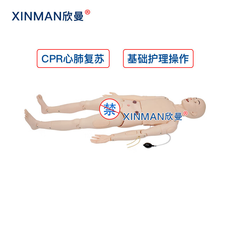欣曼科教 高级成人护理及CPR模拟人 全功能护理人模型XM-HL3000高清大图