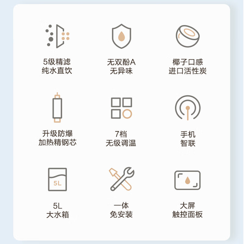 美的(Midea)白泽台式加热净水器净饮机饮水机家用即热式直饮机净饮一体机智控RO反渗透免安装JR2182T-RO