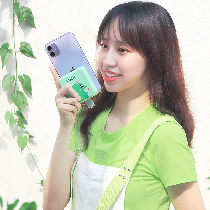 羽博 充电宝移动电源YB-6024mini 苹果/type-C双输入 莓莓恋语粉 10000mAh小巧便携轻薄快充