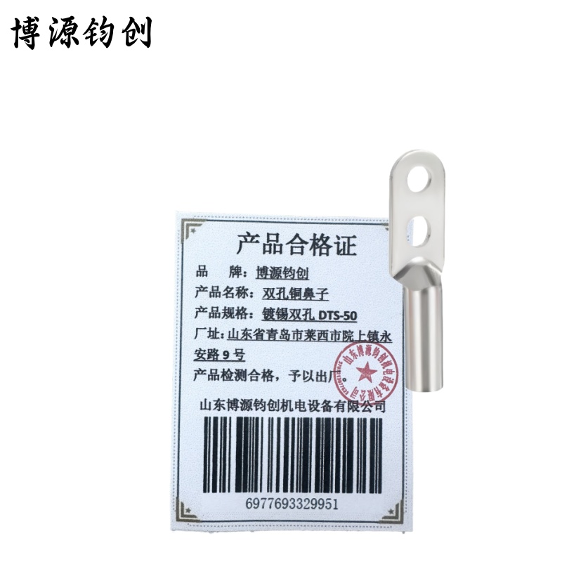 博源钧创 双孔铜鼻子 镀锡双孔DTS-50 个高清大图