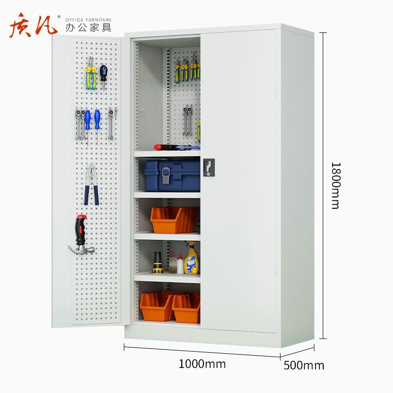 质凡铁皮工具柜零件维修收纳车间用工具箱储物柜 100*50*180cm工具柜