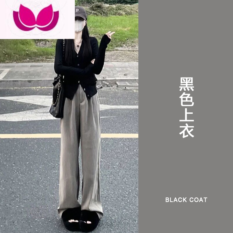 七斓春季女装2023新款微胖减龄茶系穿搭网红盐系小香风高级感套装 S推荐80-90斤 黑色上衣春装2023年新款温柔系/御姐炸街奶乖甜美高级时装减