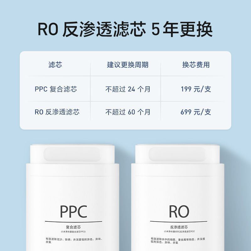 小米净水器Q600G即热式净水器家用直饮反渗透过滤即热式饮水机家用