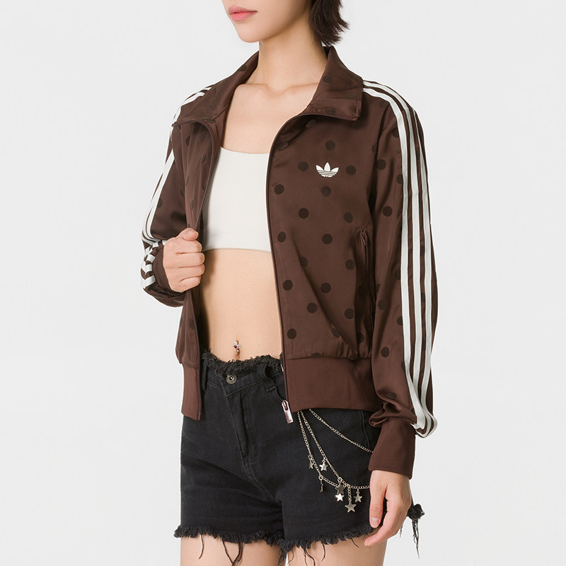 阿迪达斯(adidas)三叶草女装新款简约运动休闲夹克外套KW2588 ZP LI2855/赤褐色 M