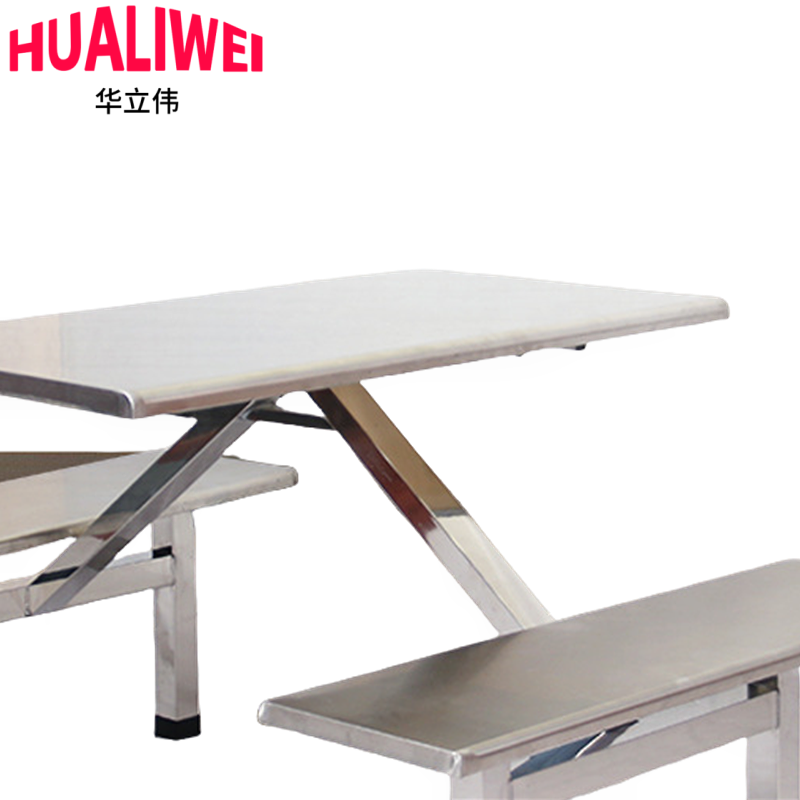 华立伟不锈钢餐桌椅四人位套高清大图