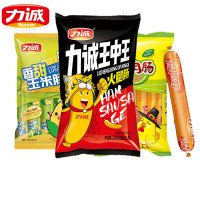 力诚火腿肠三袋组合656克 休闲零食鸡肉肠/香甜玉米肠/王中王 泡面搭档即食火腿肠香肠整箱批发