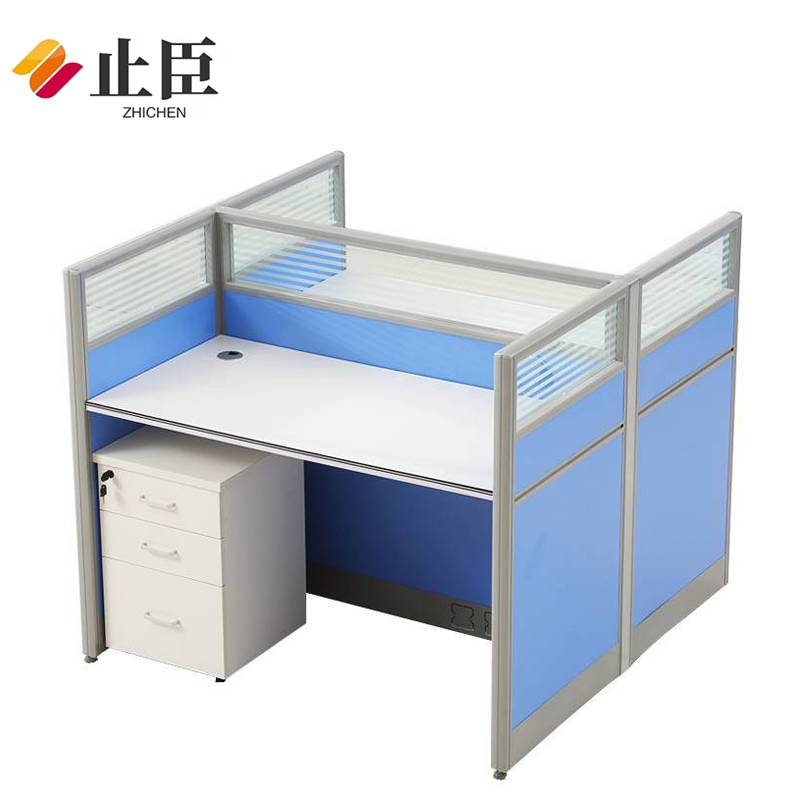 止臣 屏风工位 两人 办公桌办公家具屏风工位桌职员桌电脑桌财务桌简约现代屏风卡座两人位高清大图