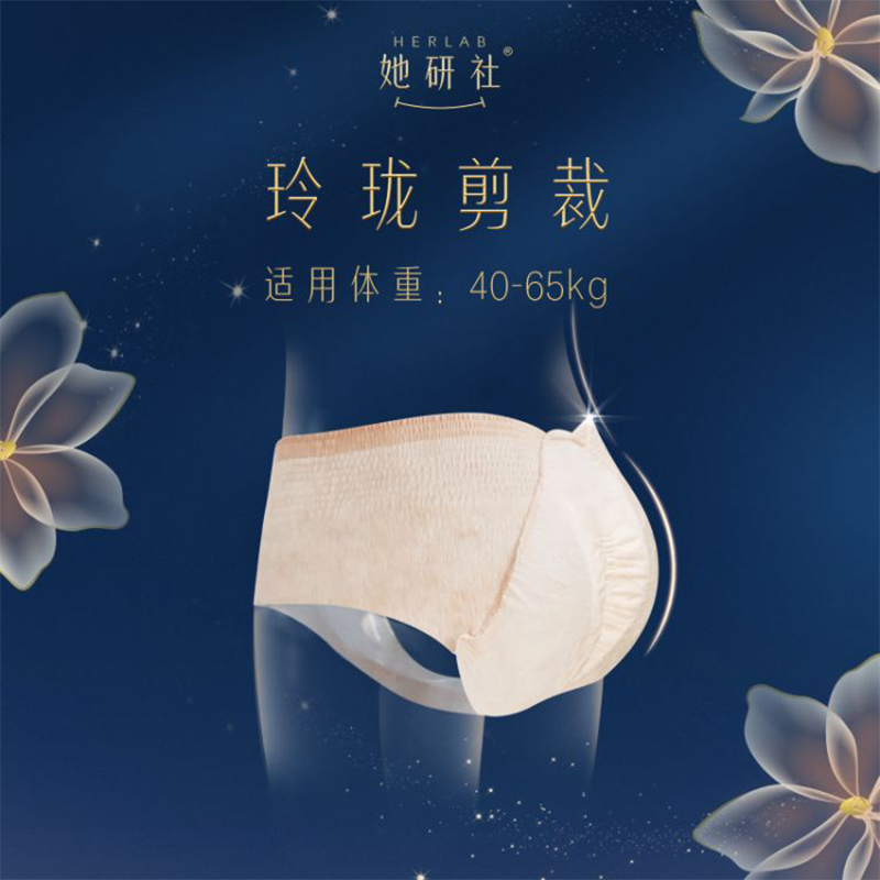 她研社(Herlab) 春眠小裤千金一梦裤型卫生巾安心裤安睡 2条*5包装 共10条M-L高清大图