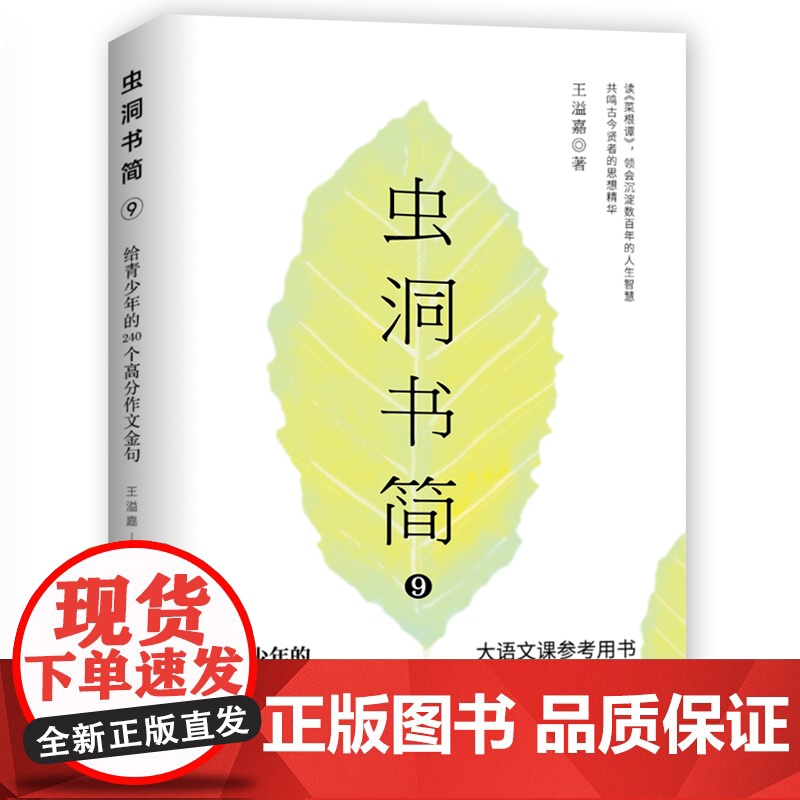 虫洞书简9:给青少年的240个高分作文金句(大语文课用书,写作阅读同步提升) 王溢嘉 台海出版社 正版书籍高清大图