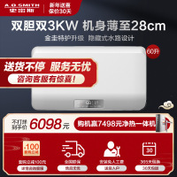 [薄型]A.O.史密斯储水式60升大容量电热水器EWH-60H10V 速热节能 家用洗澡 高端自营薄型60L