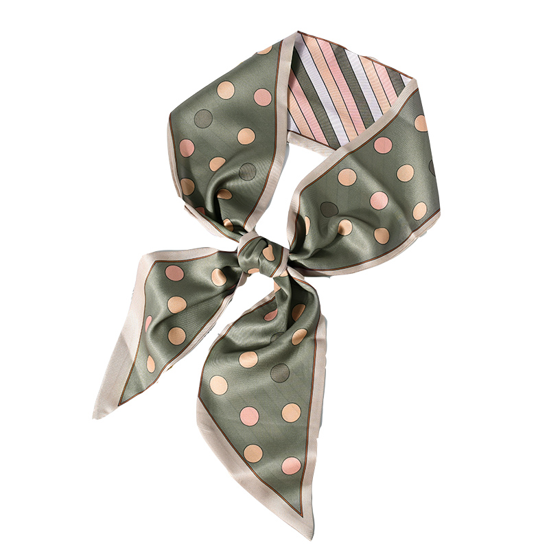 美帮汇新款首周两件5折 细窄小长条小丝巾春秋款日系气质装饰长丝带绑带高清大图