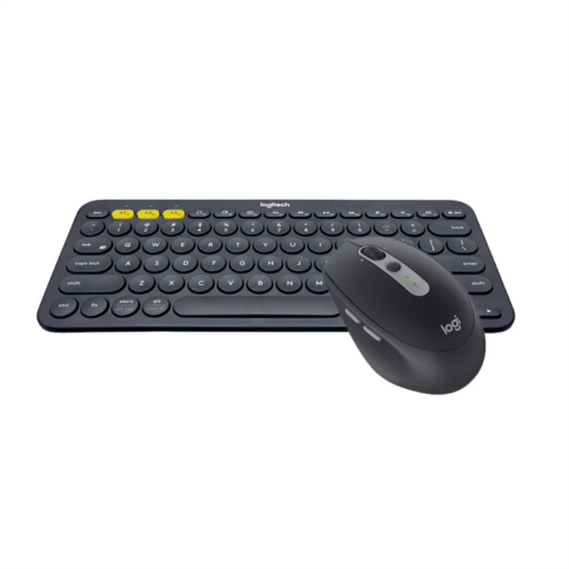 罗技(Logitech) SQ 多设备静音无线鼠标 蓝牙优联双模M590鼠标+K380键盘
