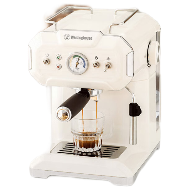 西屋(WESTINGHOUSE) 咖啡机泵压式家用小型半自动 白色 WKF1320