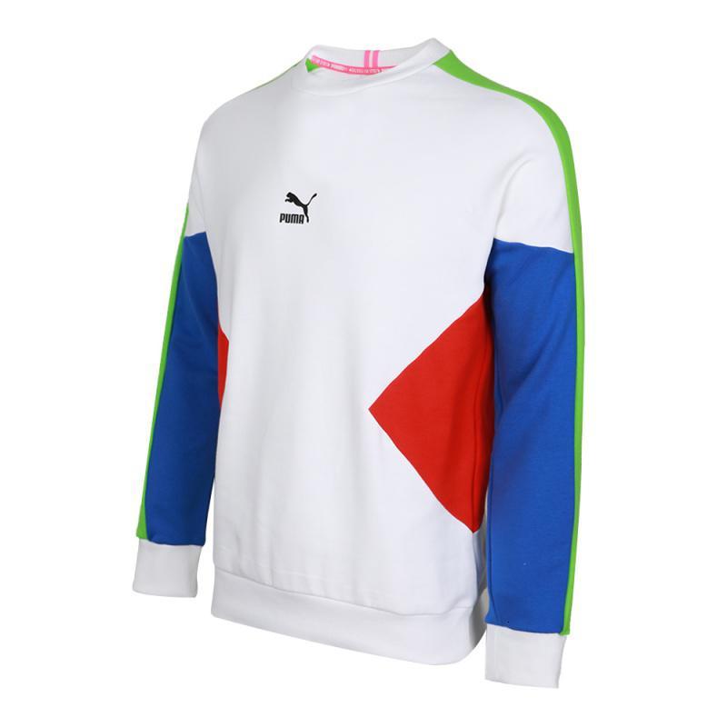 PUMA彪马2020新款男子运动服拼色针织套头卫衣59732852