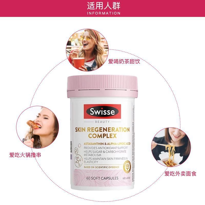Swisse双效硫辛酸焕肤抗糖丸胶囊60粒/瓶装升级3.0版 澳洲进口 膳食营养补充剂 维持肌肤水润光泽效期到25.12高清大图