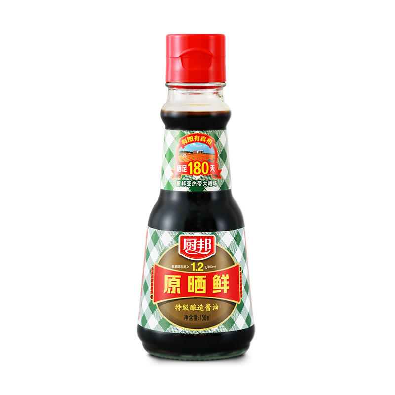 厨邦原晒鲜150ml 天然鲜非转基因黄豆酿造酱油