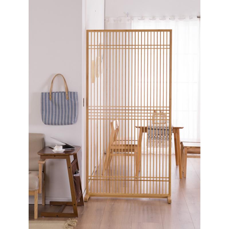BONJEAN北欧竹屏风隔断墙客厅中式实木玄关座屏家用日式移动折叠屏风装饰高清大图