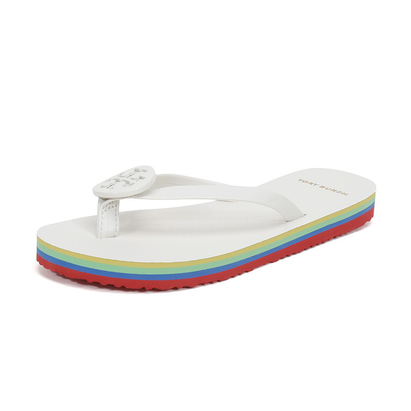 tory burch 托里·伯奇 女士皮革拖鞋人字拖 73333 参数