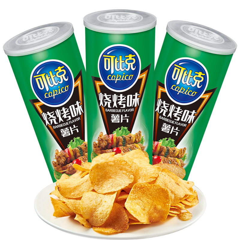 可比克薯片烧烤味105g3