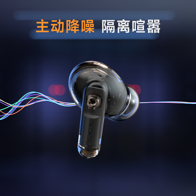 EDIFIER/漫步者 Lambo Pro主动降噪蓝牙耳机真无线入耳式超长续航新款通用 活力橙色