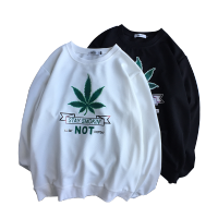 UYUK款款秋季休闲男士韩版潮学生圆领印花长袖套头薄款卫衣