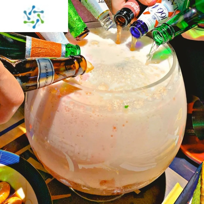 杯超大酒杯大号酒杯型鱼缸特大号红酒杯大容量高脚巨型啤酒杯5000毫升