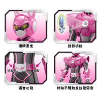 展高(JUMPGO)迷你特工队X玩具变形机器人玩具男孩女孩豪华版声光战士 卡通周边儿童节日礼物露西8732
