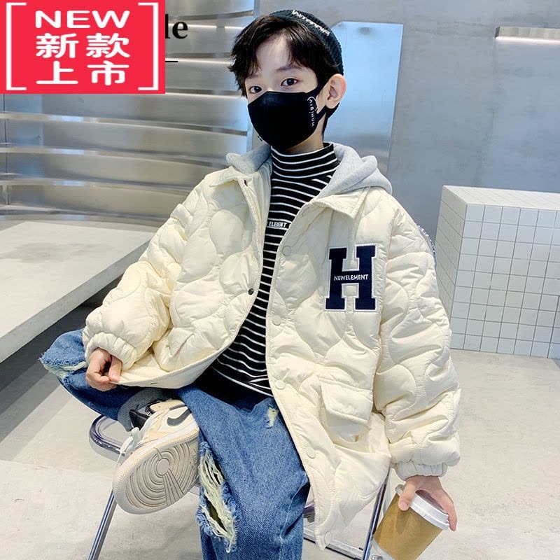 可莉允男童棉服冬季2022新款儿童装男孩棉衣中大童男装冬装加厚棉袄外套图片