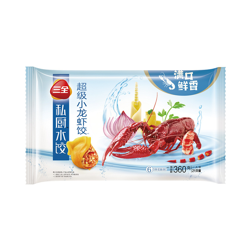 三全超级小龙虾私厨水饺360g