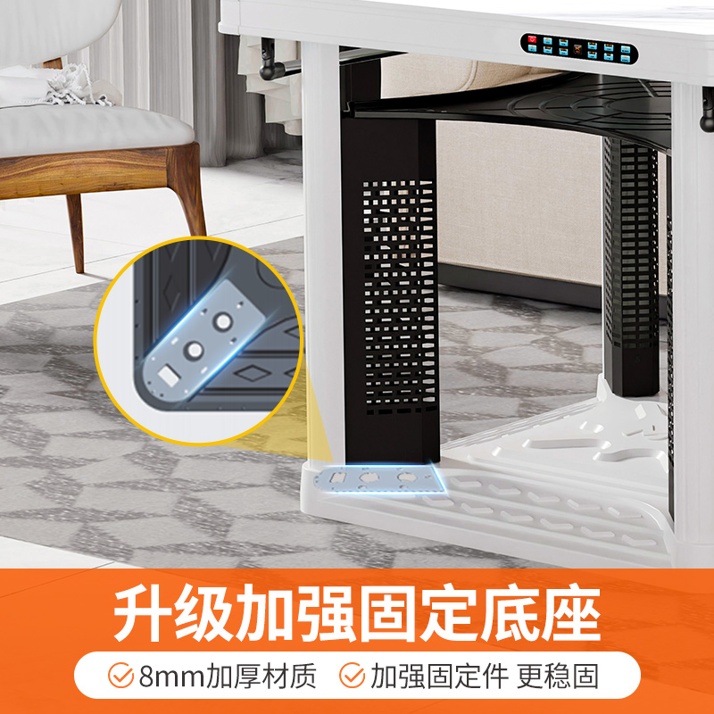焱魔方T8取暖桌90cm电暖桌家用电烤火桌子电炉取暖器烤火炉子节能省电客厅正方形取暖电器电暖炉烤火桌电炉桌子岩板款高清大图