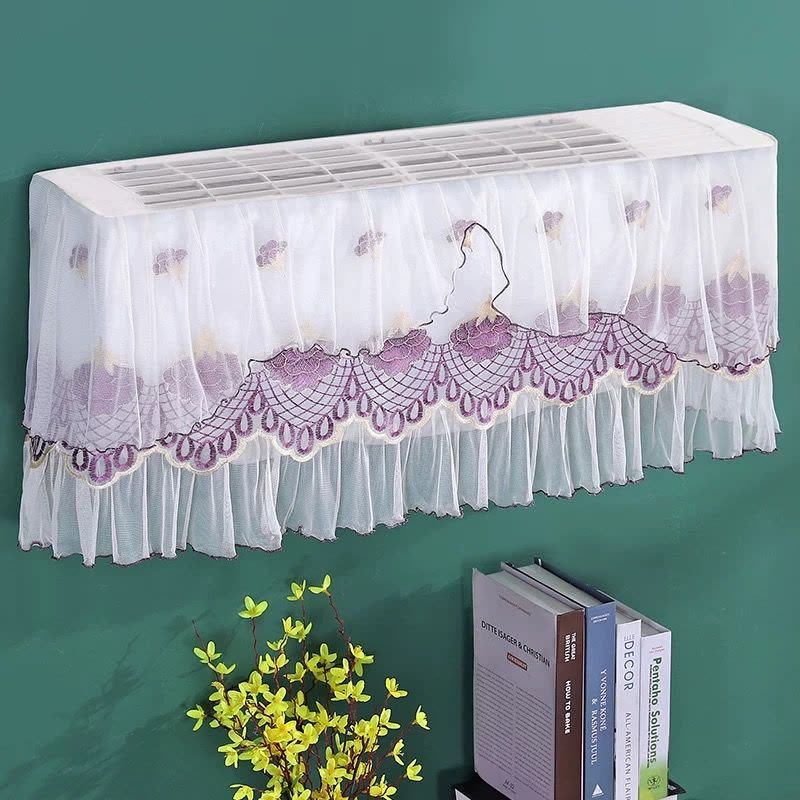 不取格力挡风罩卧室美的空调套清洗罩月子防尘罩空调罩|开机不取款春花秋月紫色 (1-1.5p)88厘米图片