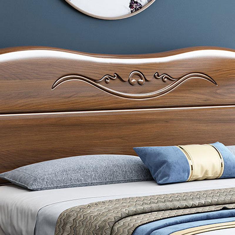 中豫鑫泽 ZYXZ4022917胡桃木实木床1.5米单人床高清大图