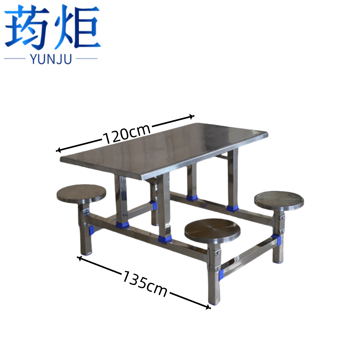 不锈钢餐桌食堂高清大图