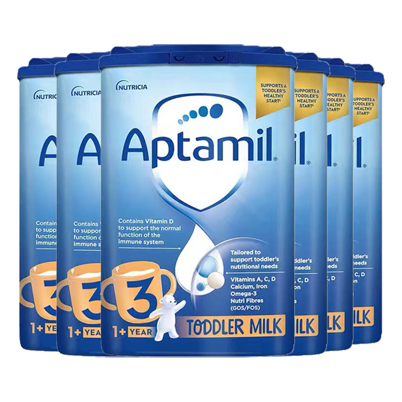 有效期到26年12月-6罐装 | Aptamil 英国爱他美 婴幼儿配方3段奶粉(1岁以上) 800g/罐 保税仓发货