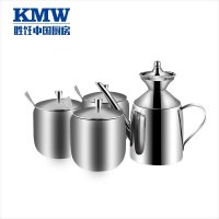 KMW 品味厨房大套装 GtoolsCJ1008 德品质时尚造型设计 304不锈钢 调味罐油壶菜盆果盆炊具 防潮防尘