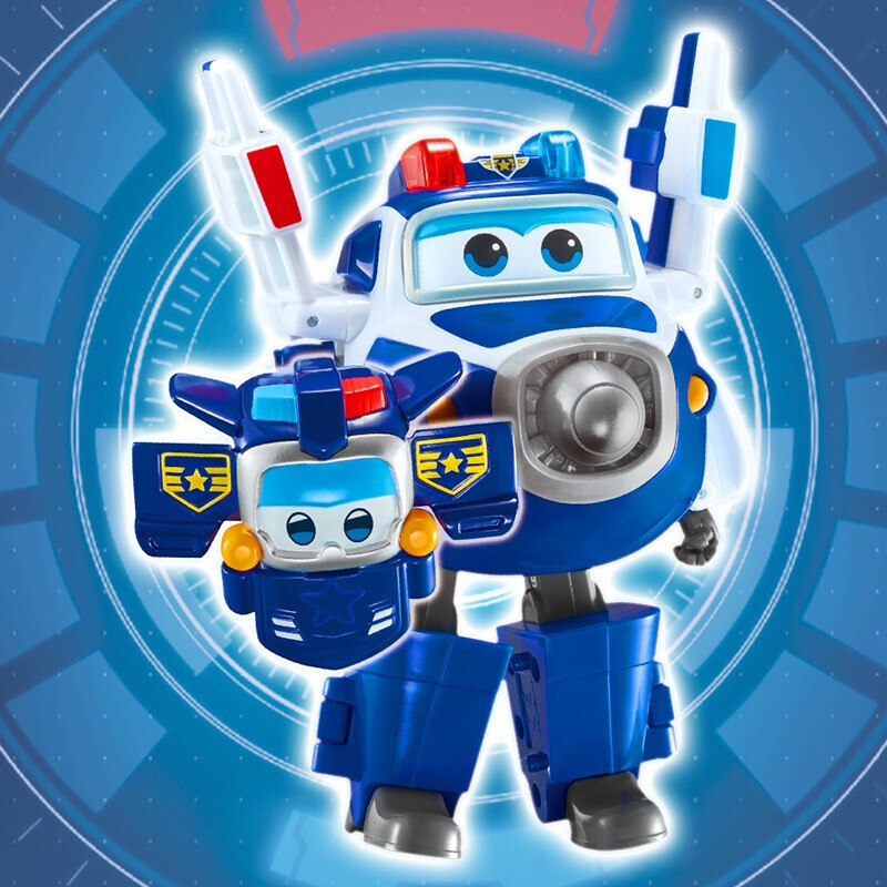 奥迪双钻auldey超级飞侠变形合体机器人超级装备宠物儿童玩具包警长警