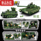 真智力t34坦克积木99履带式二战军事模型男孩马克虎式拼装玩具 [掌柜推荐]99式坦克 两种造型 送人仔